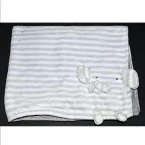 Circo Grey White Stripe Elephant 3D Baby Blanket